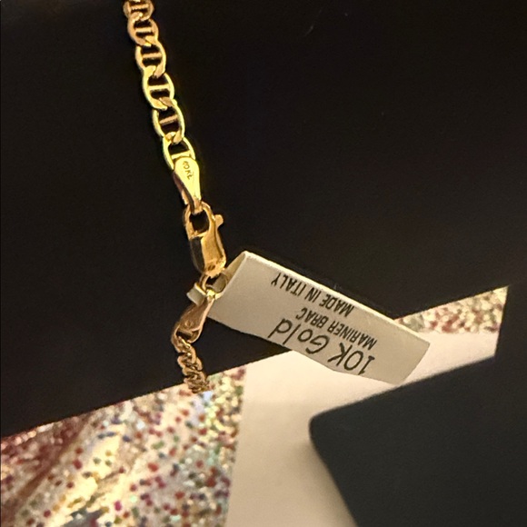 Set of 2 Elegant 10kt Gold 20in Chain Necklace samp and 6 in bracelet 10kt samp - Picture 5 of 7